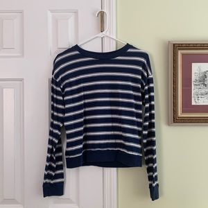 Blue & White Striped Top